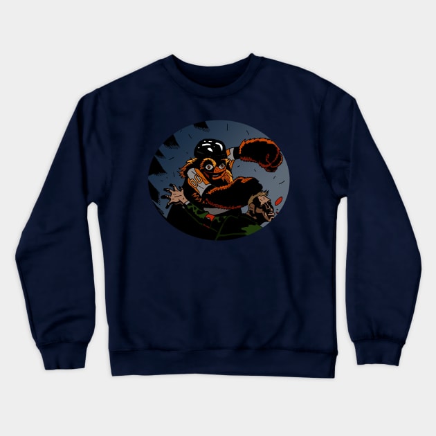 Gritty Punching Fascist Crewneck Sweatshirt by Spearhafoc